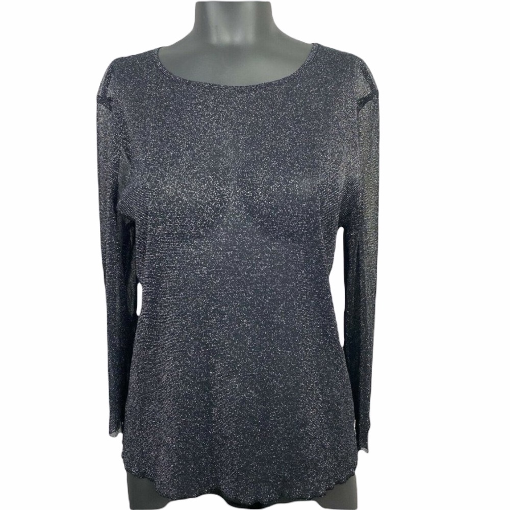 Victorias Secret Pink Gray Sheer Sparkle Top
